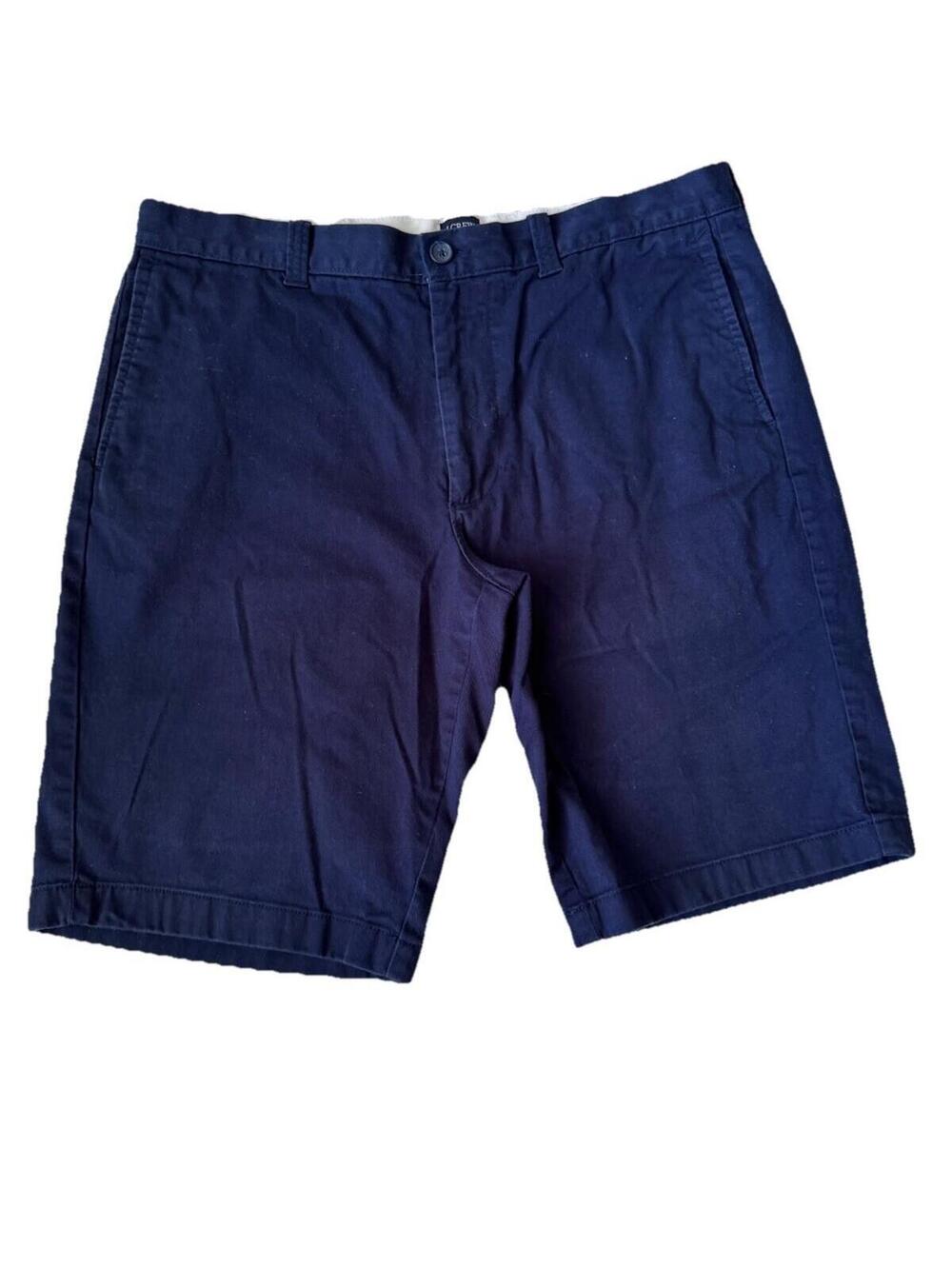 J. Crew Men's 11" Inseam Shorts Navy Preppy Pockets Size 35